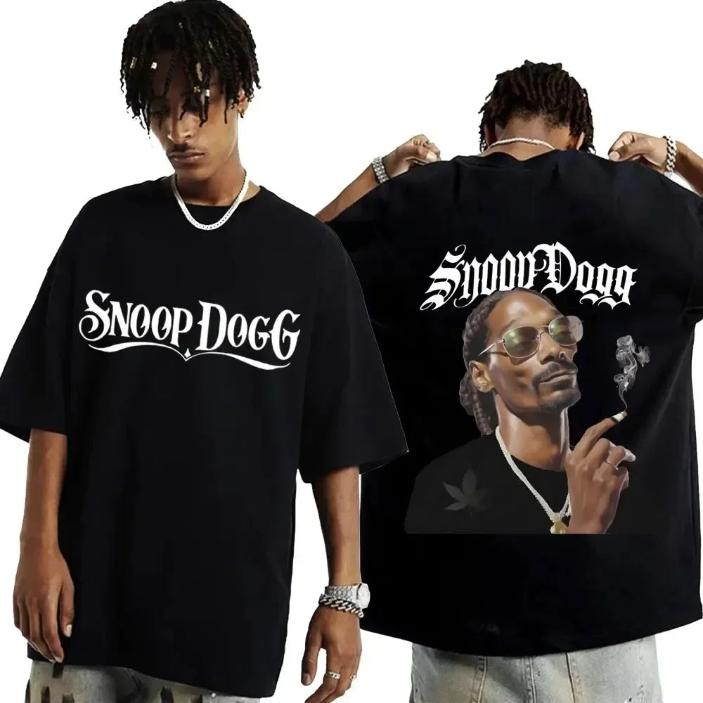Snoop Dogg Graphic T Shirt for Men Hip Hop Fashion Oversized Streetwear Summer Style