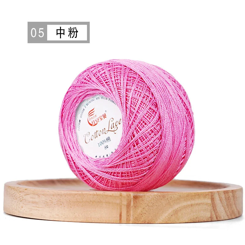 100% Cotton Mercerized Crochet Yarn 45g for Knitting and Embroidery Projects