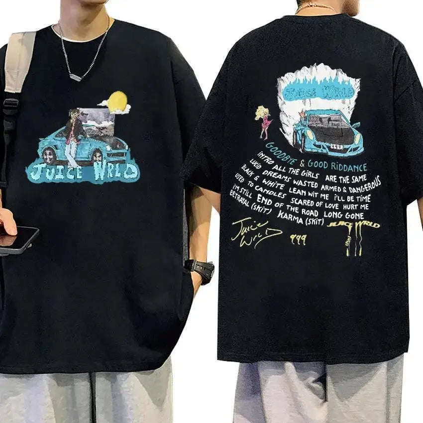 Rapper Juice Wrld 999 Short T Shirt for Men and Women Letter Printed Y2K Casual Fashion Sportswear Summer Clothing