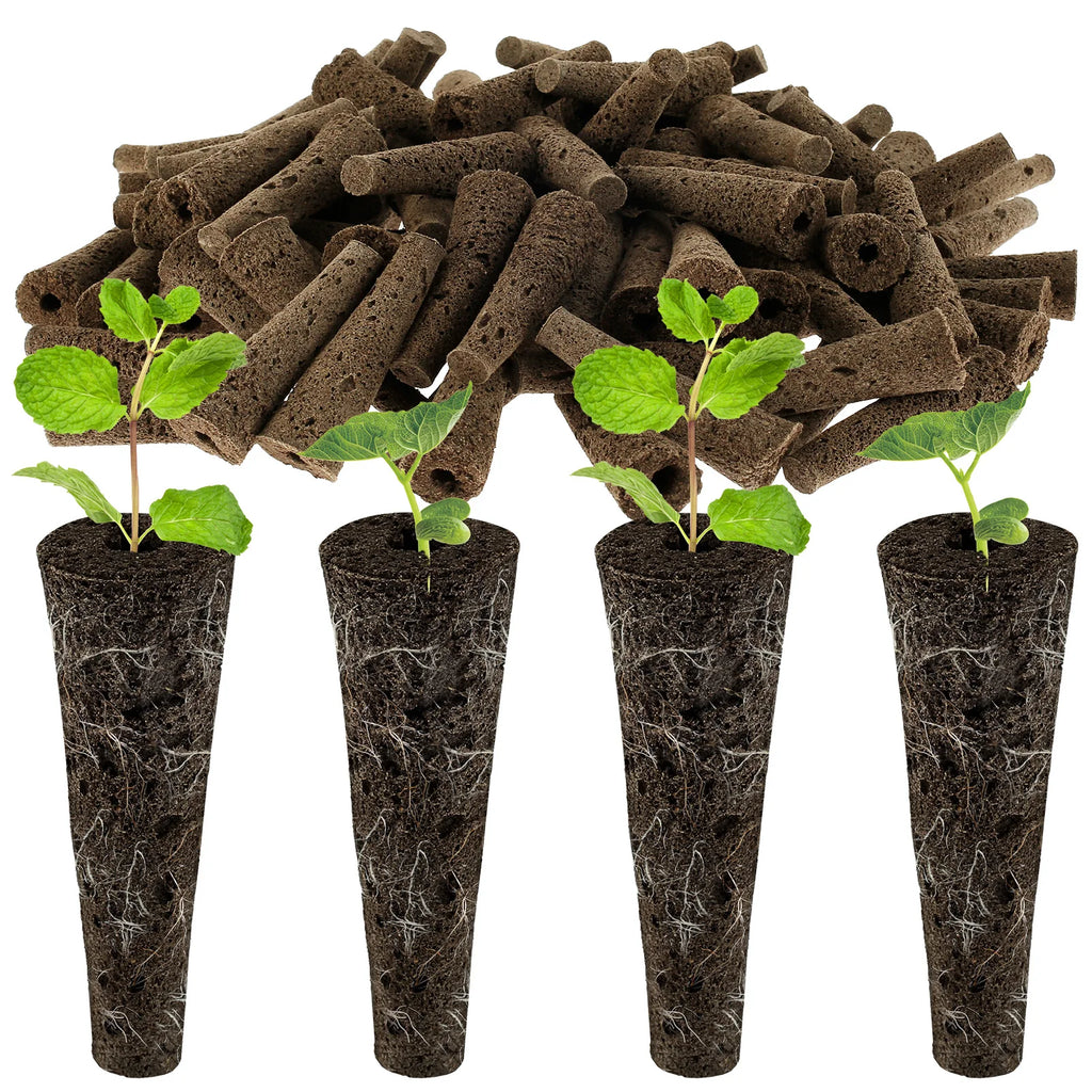 50/100PCS Seed Starter Sponges Kit Grow Sponges Reusable Seed Pods Replacement Growth Sponges Refill Pods for Hydroponics Indoor