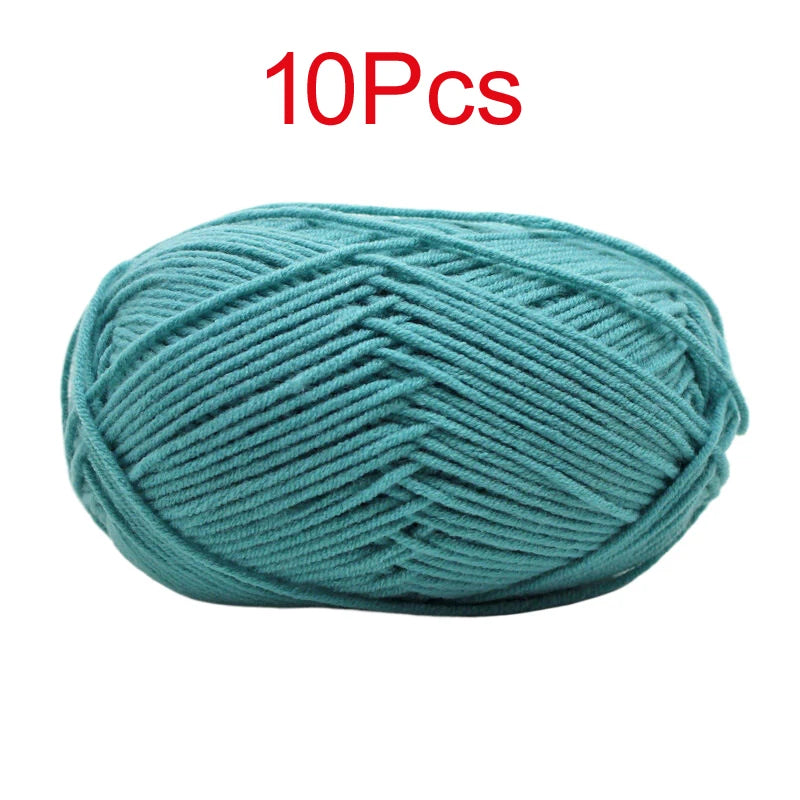 10 Pieces Multi Color Cotton Knitting Yarn Soft Warm Crocheting Yarn for Hand Knit Sweaters Hats Scarves Blankets Amigurumi