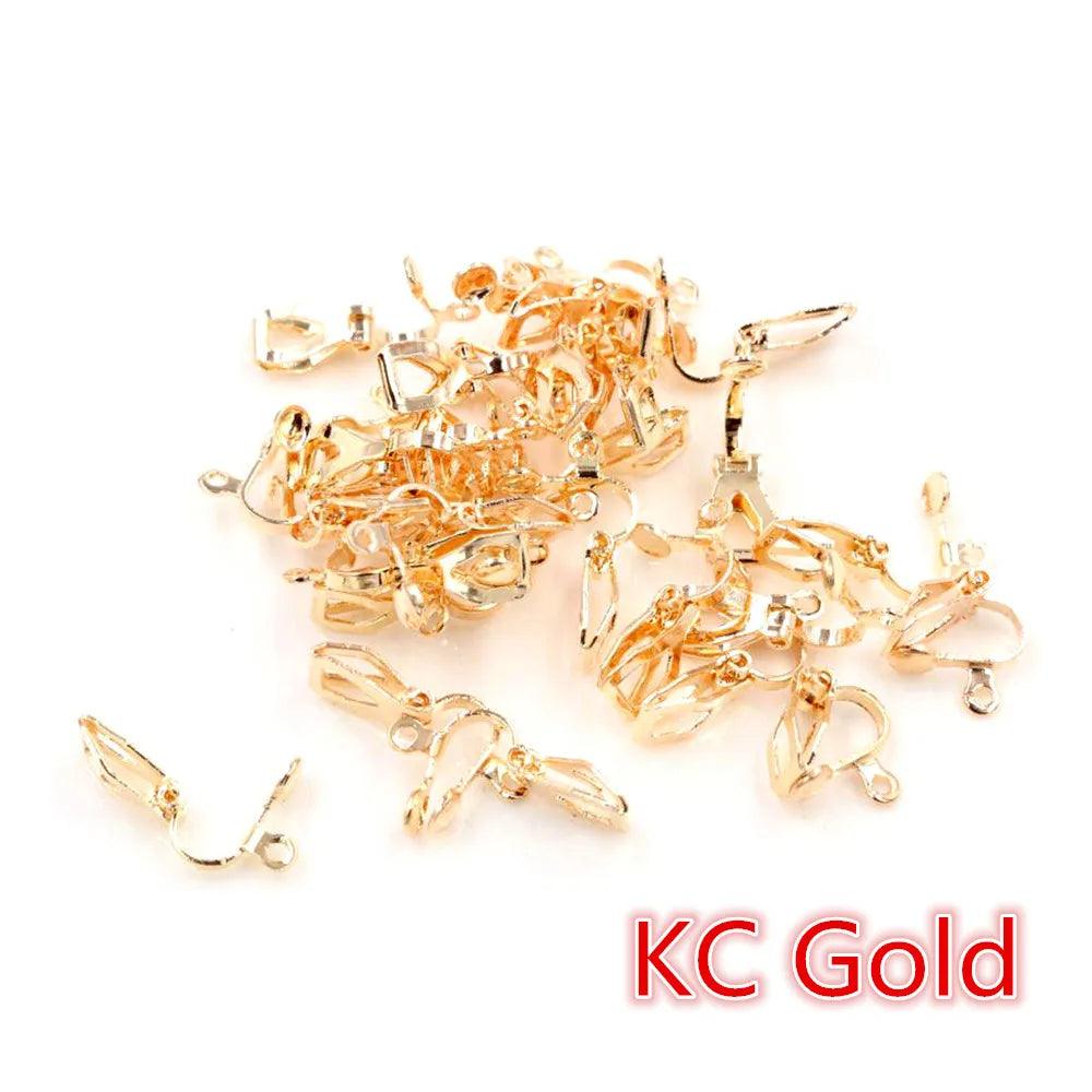 12x5mm 50pcs High Quality 6 Colors Plated Ear Clip DIY Handmade Earrings Findings Jewelry Parts Wholesale