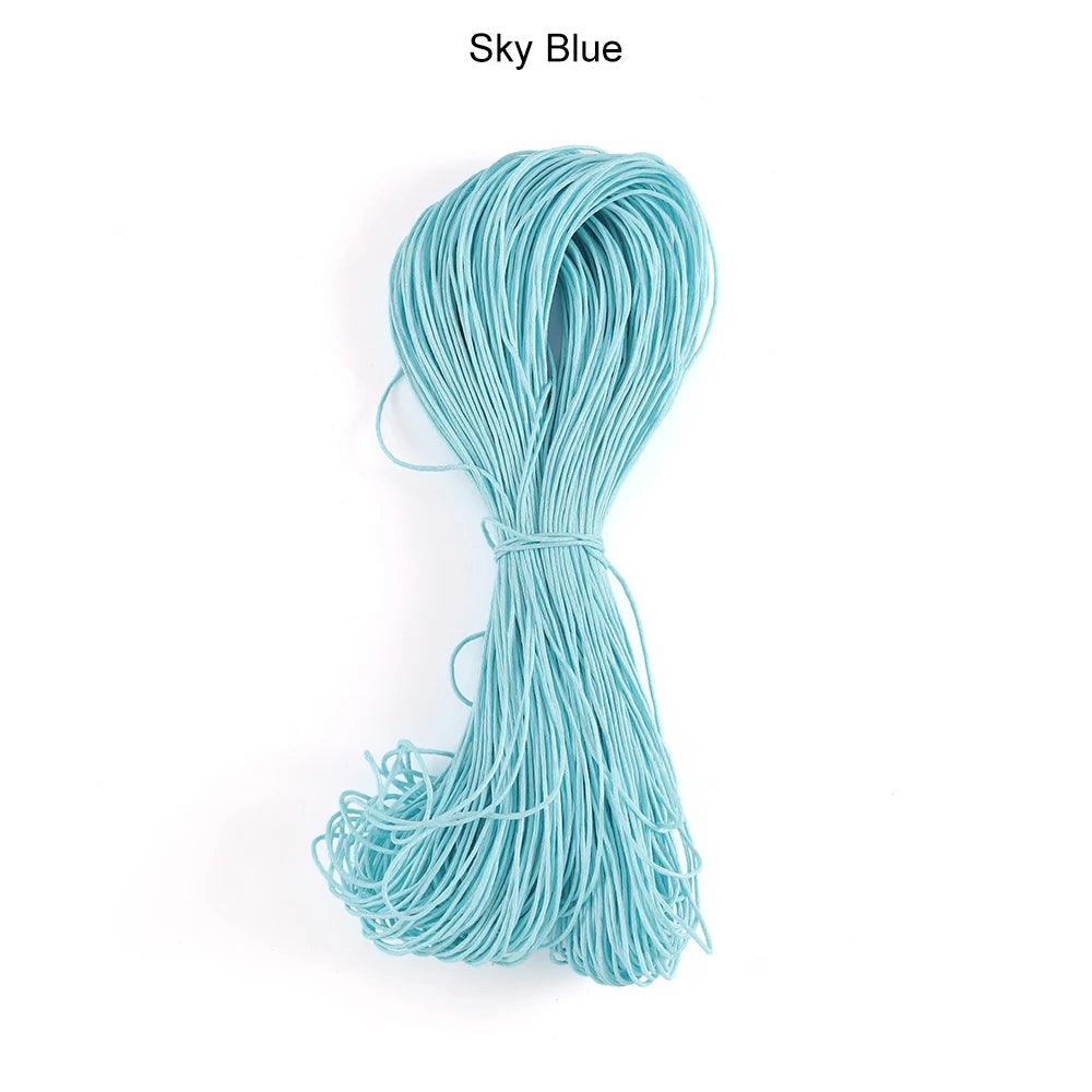 65m/Lot Waxed Cotton String Beading Cord Rope 1mm For Bracelet And Necklace Jewelry Making Weaving Supplies Accessories