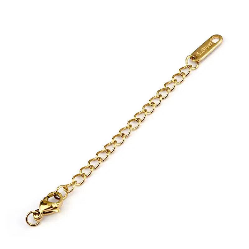 5pcs Stainless Steel Extension Extended Tail Chains With Lobster Clasps Connectors Findings For Bracelet Necklace Tail Chain
