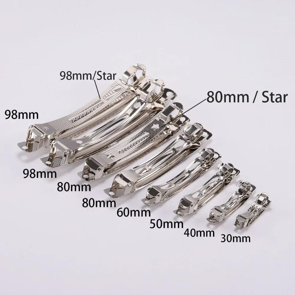 10pcs/lot Metal Spring Hair Clip Base Hair Clips Setting Blank supplies For Jewelry Making Findings DIY Hairpins Accessories