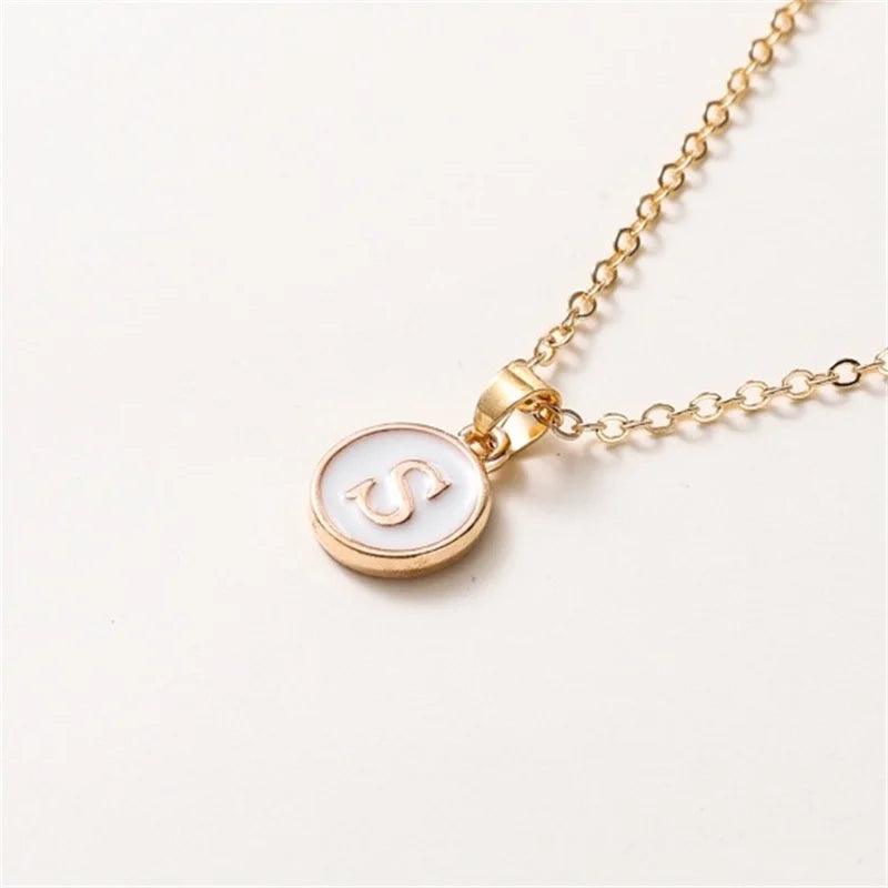 New Fashion Personalized 26 Initials Charm Necklace For Women Men Premium Design Name Necklace Ladies Jewelry Gift