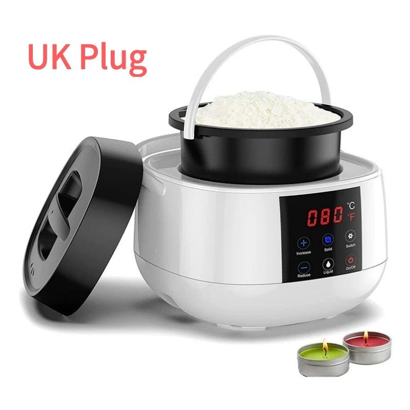 Candle Making Wax Melting Pot,Wax Melter For Candle Making,LED Temperature Display For Adults Beginner,Soy Wax - Winord