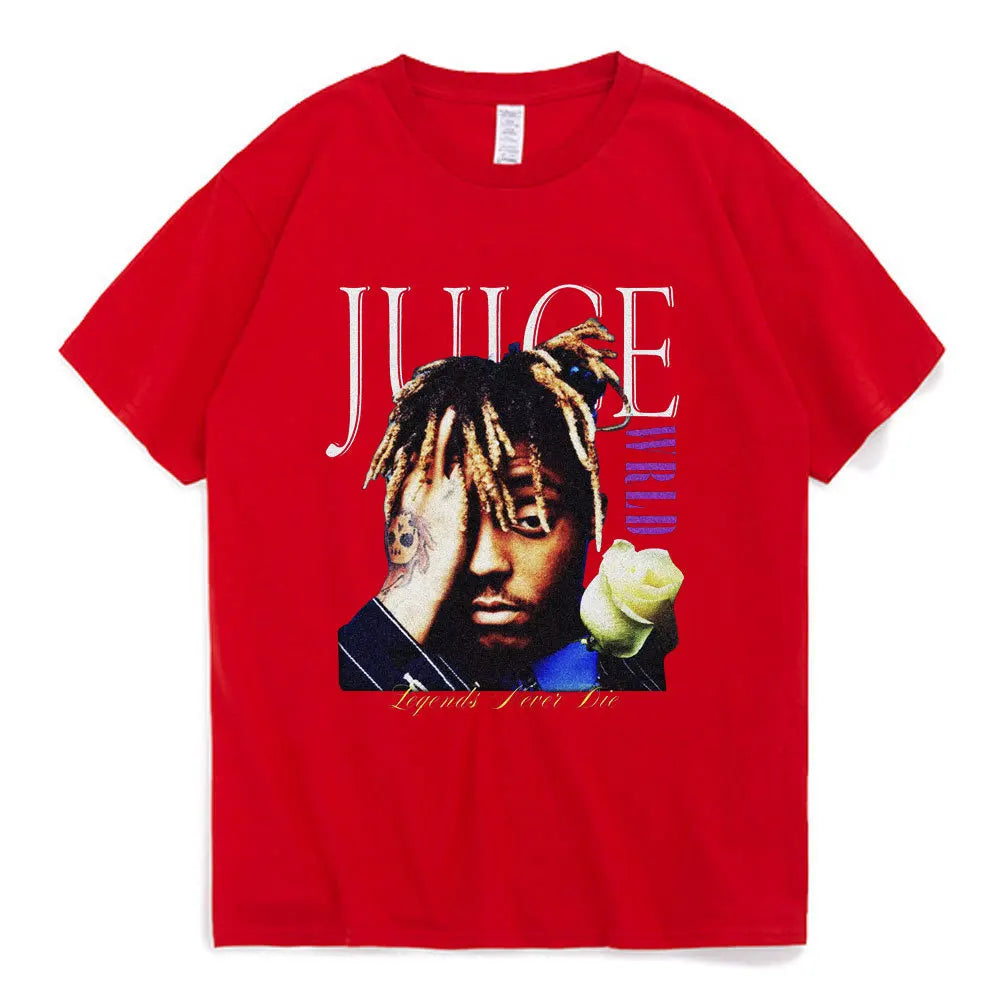 Rapper Juice Wrld 999 Short T Shirt Men's Women's Letter Printed Tshirts Y2k Casual Fashion Sportswear Summer Clothing