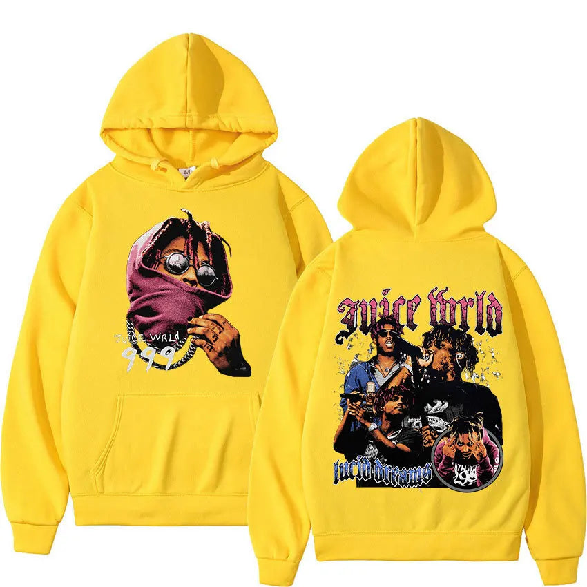 Juice WRLD Hoodies Men Women Hooded Sweatshirts Fashion Hip Hop Casual Pullovers Autumn Boys Girls Black Streetwear Juicewrld