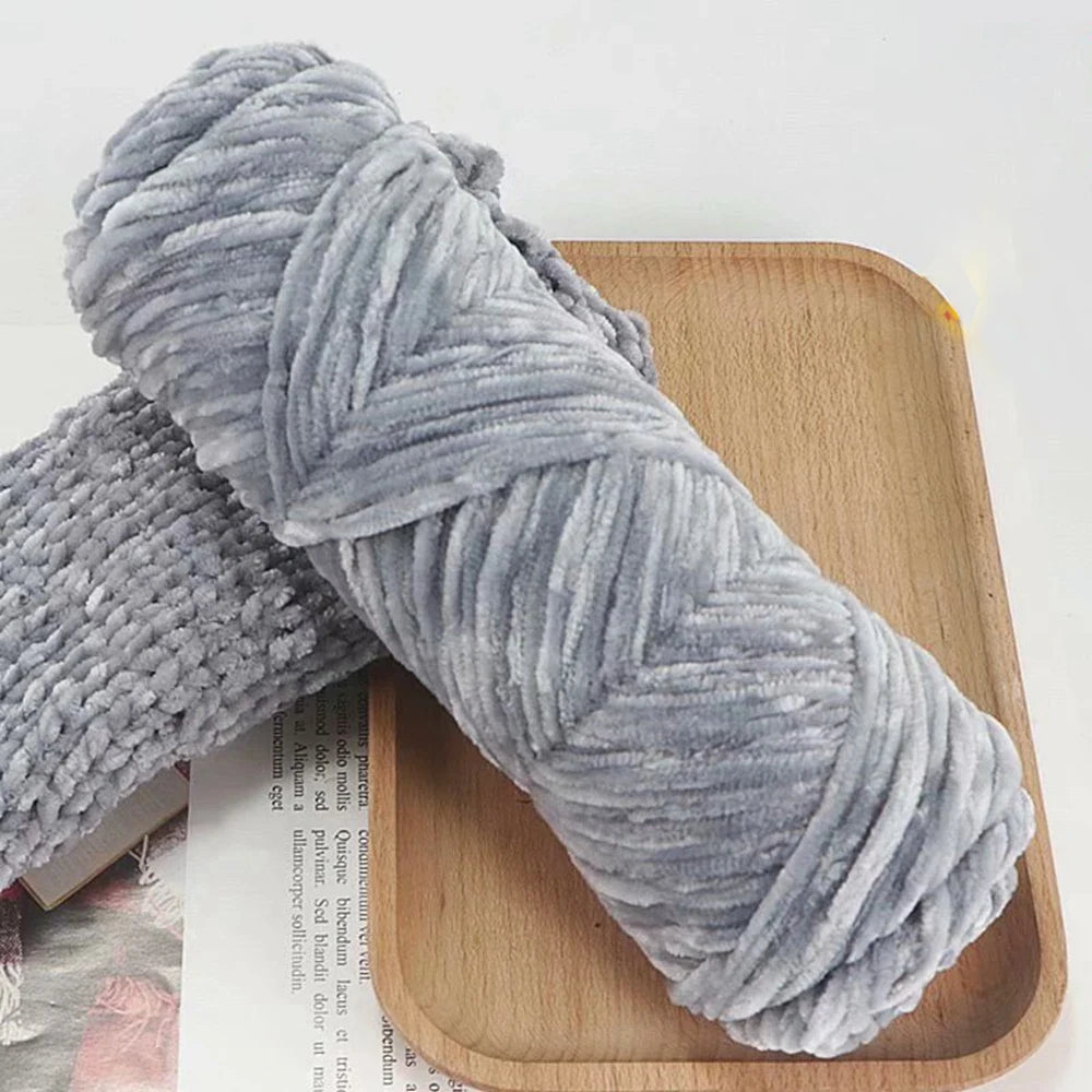 Chenille Soft Velvet Yarn 95g Blended Knitting Wool for Handmade Scarf Coat Baby Blanket and Hat