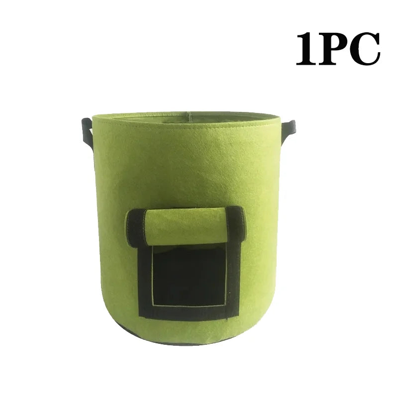 5/10Gallon Felt Plant Grow Bags Nonwoven Fabric Garden Potato Pot Greenhouse Vegetable Growing Bags Moisturizing Vertical Tools