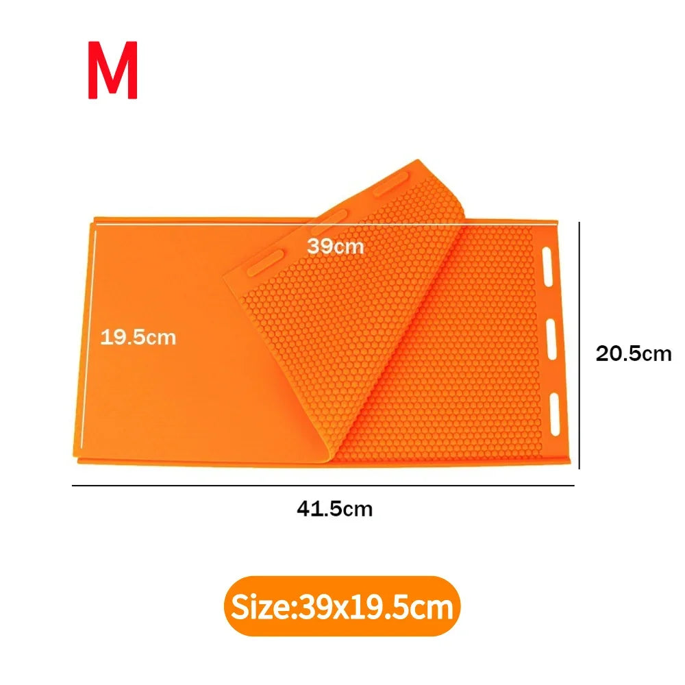 2pcs Beewax Foundation Sheet Mould Flexible Beeswax Foundation Press Mold Silicone Harmless Handmade Durable Beeswax Making Tool