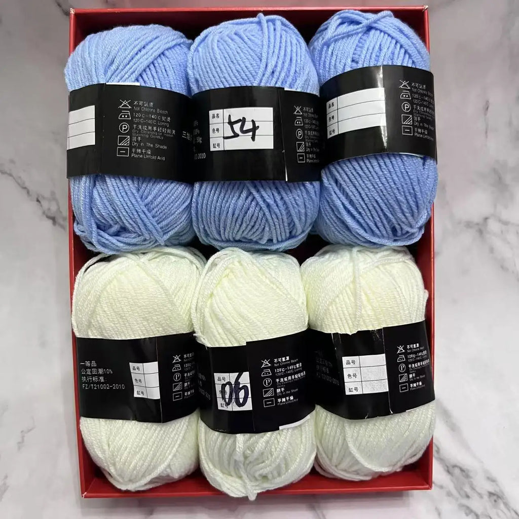 10 Balls Milk Cotton Yarn 500g Knitting and Crochet Wool Cotton Yarn DIY Craft Pack