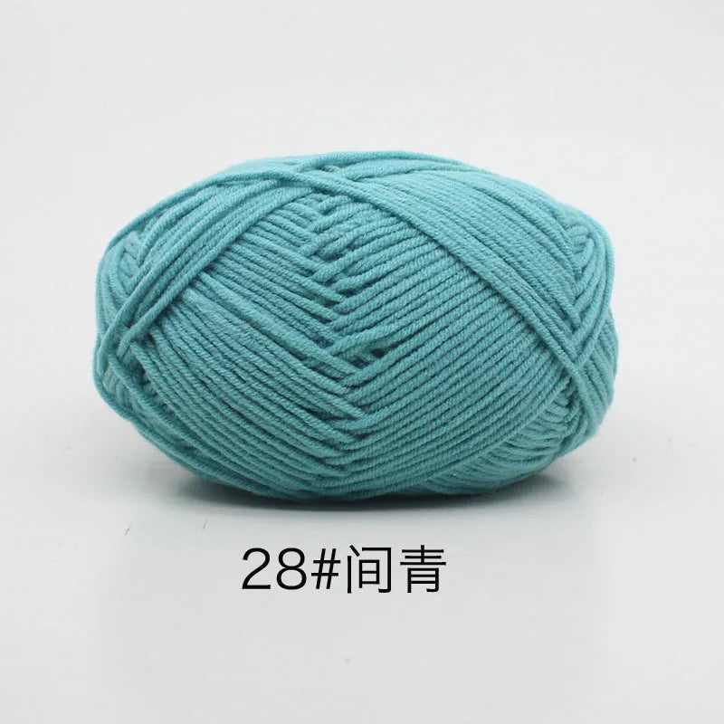 4ply Milk Cotton Knitting Yarn Set for Crochet Crafts and DIY Projects