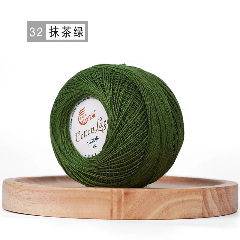 100% Cotton Mercerized Crochet Yarn 45g for Knitting and Embroidery Projects