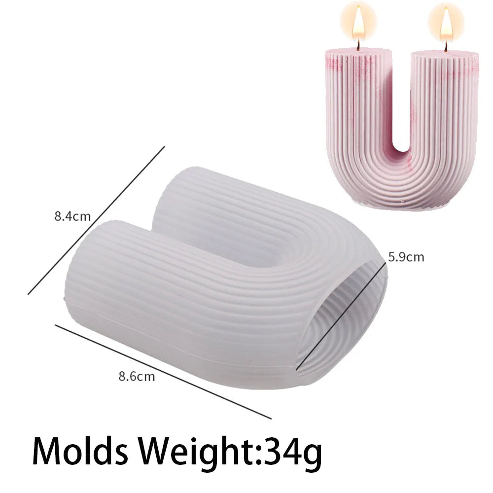 U-Shaped Arch Door Silicone Candle Mold DIY Rainbow Bridge Plaster Epoxy Resin Soap Candles Making Supplies Home Party Decor