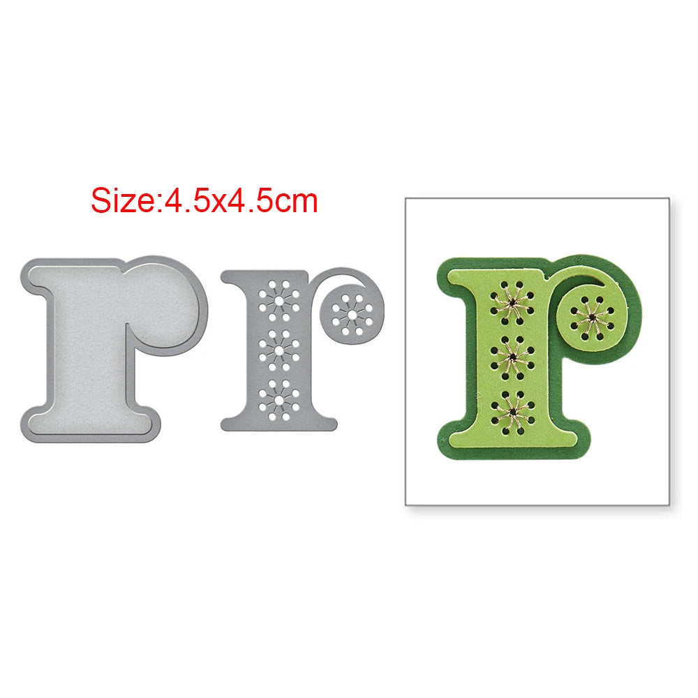 Stitched Alphabet Metal Cutting Dies Stitched Punctuation Symbols Numbers Die Cuts for DIY Scrapbooking Crafts Card Making