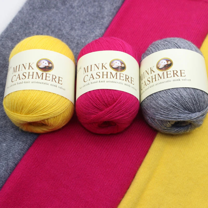 Mink Wool Yarn Hand-knitted Cashmere Yarn Mink Wool Cashmere Knitting Yarn Ball Scarf Wool Baby Yarn