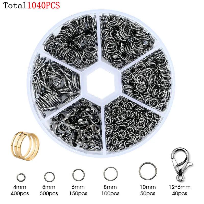 Alloy Accessories Jewelry Findings Set Earring Making Kit Lobster Clasp Open Jump Rings Repair Tools DIY Jewelry Making Supplies