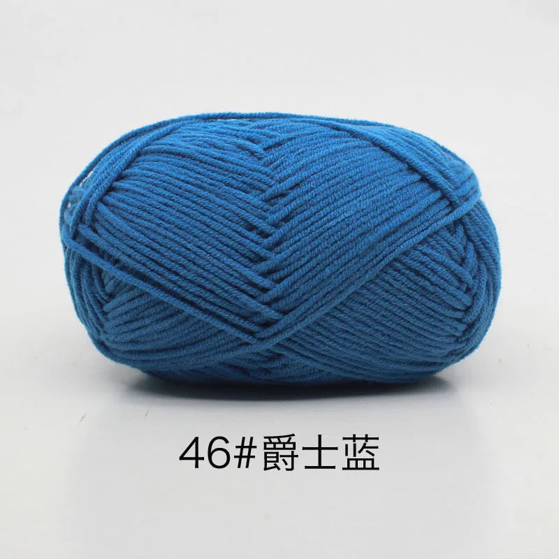 4ply Milk Cotton Knitting Yarn Set for Crochet Crafts and DIY Projects