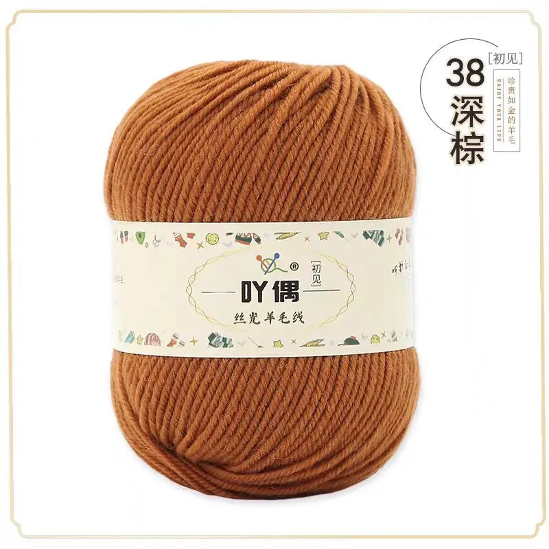 100 Percent Wool Yarn 50g Worsted Weight Soft Warm Crochet