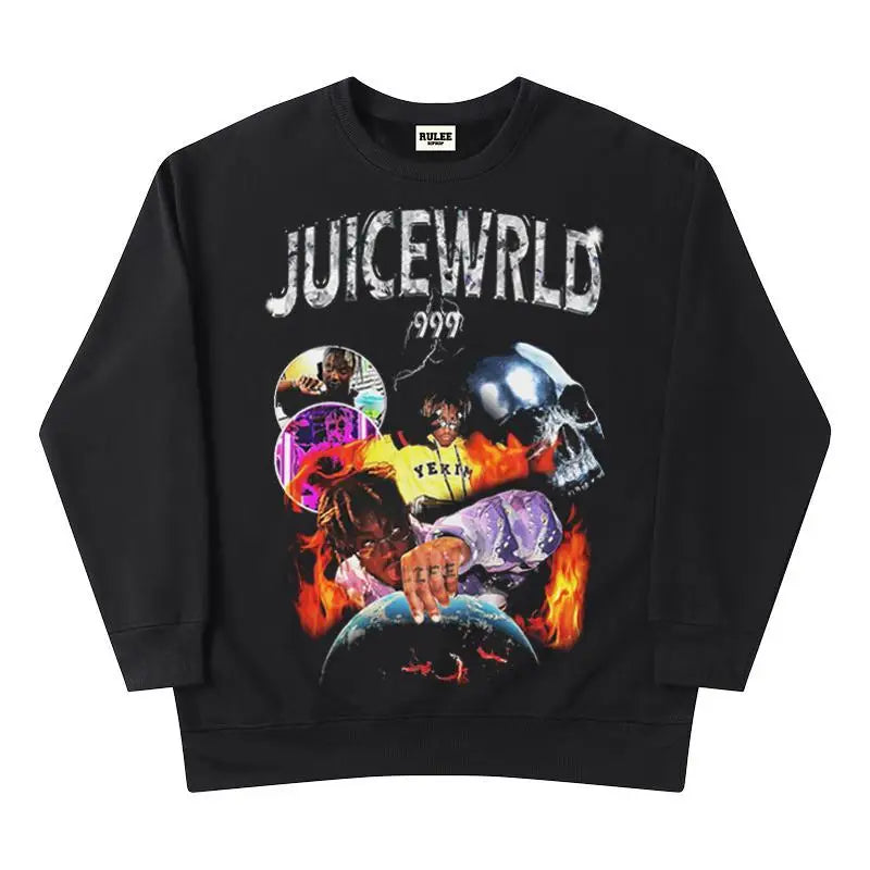 Rapper Juice Wrld 999 Letter Printed Hoodie Y2k Women's Casual Fashion Sportswear Autumn/Winter Hoodie Men's Women's Clothing