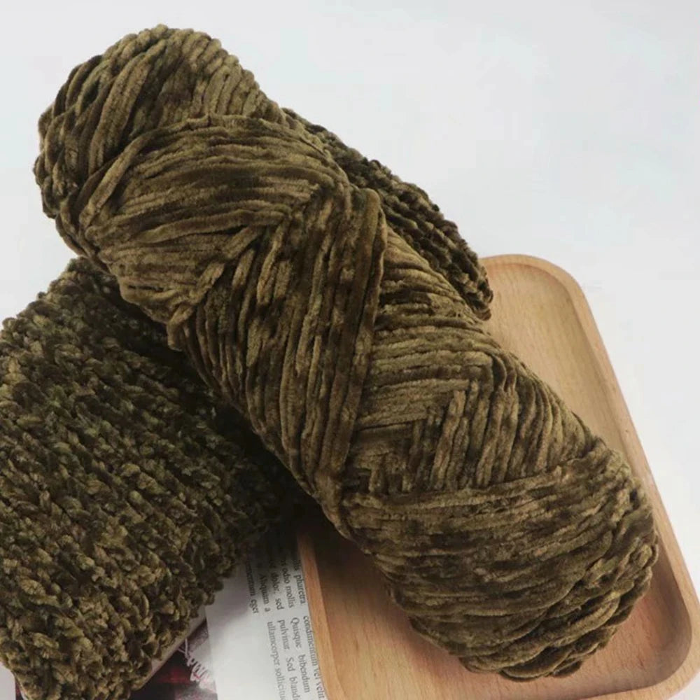Chenille Soft Velvet Yarn 95g Blended Knitting Wool for Handmade Scarf Coat Baby Blanket and Hat