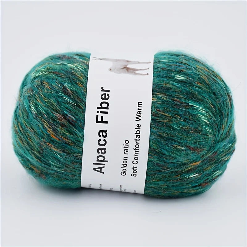 Vibrant Colorful Alpaca Wool Yarn 6 Pack For Hand Knitting
