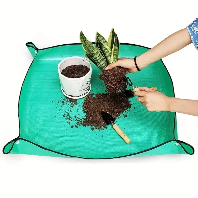 1pc Flower Pots Planting Mat Waterproof Transplanting Mats Foldable PE Plant Repotting Mat Gardening Planting Mat Home Gardening
