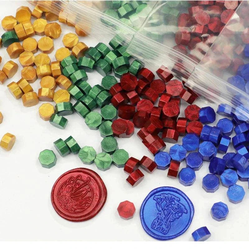 100Pcs Retro Sealing Wax Seal Stamp Creative Scrapbook Material Wedding Birthday Party Invitation Stamp Diy Stamp Sealing Wax - Winord