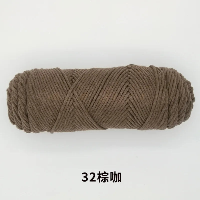 Milk Cotton Yarn 8 Ply Acrylic Crochet For Amigurumi Doll