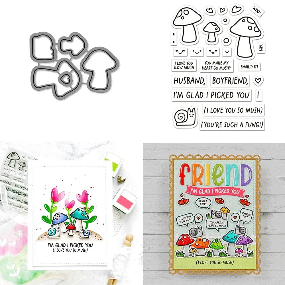 I Heart Pandas Bamboo Forest Metal Cutting Dies Embossing Diecut for DIY Card Making Scrapbooking Crafting Supplies