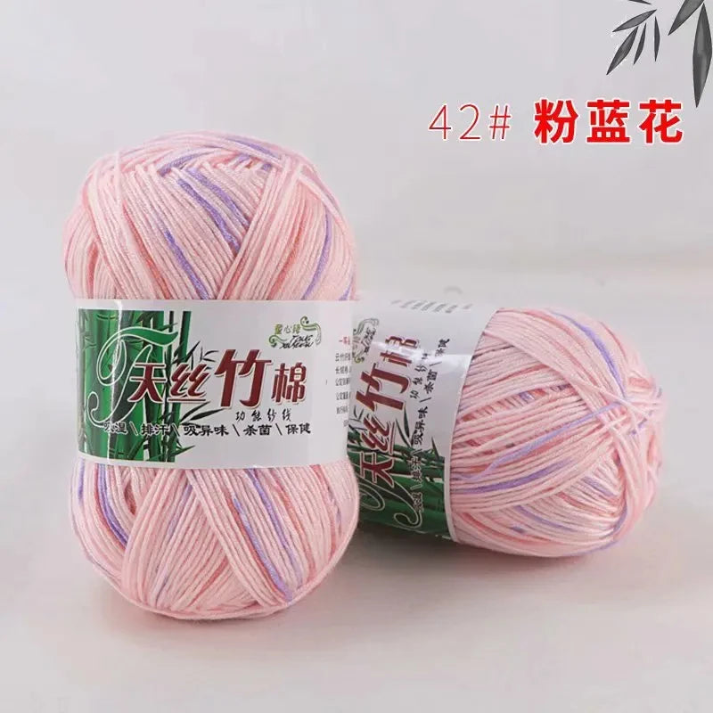 Bamboo Charcoal Cotton Yarn For Weaving 50g Ball DIY