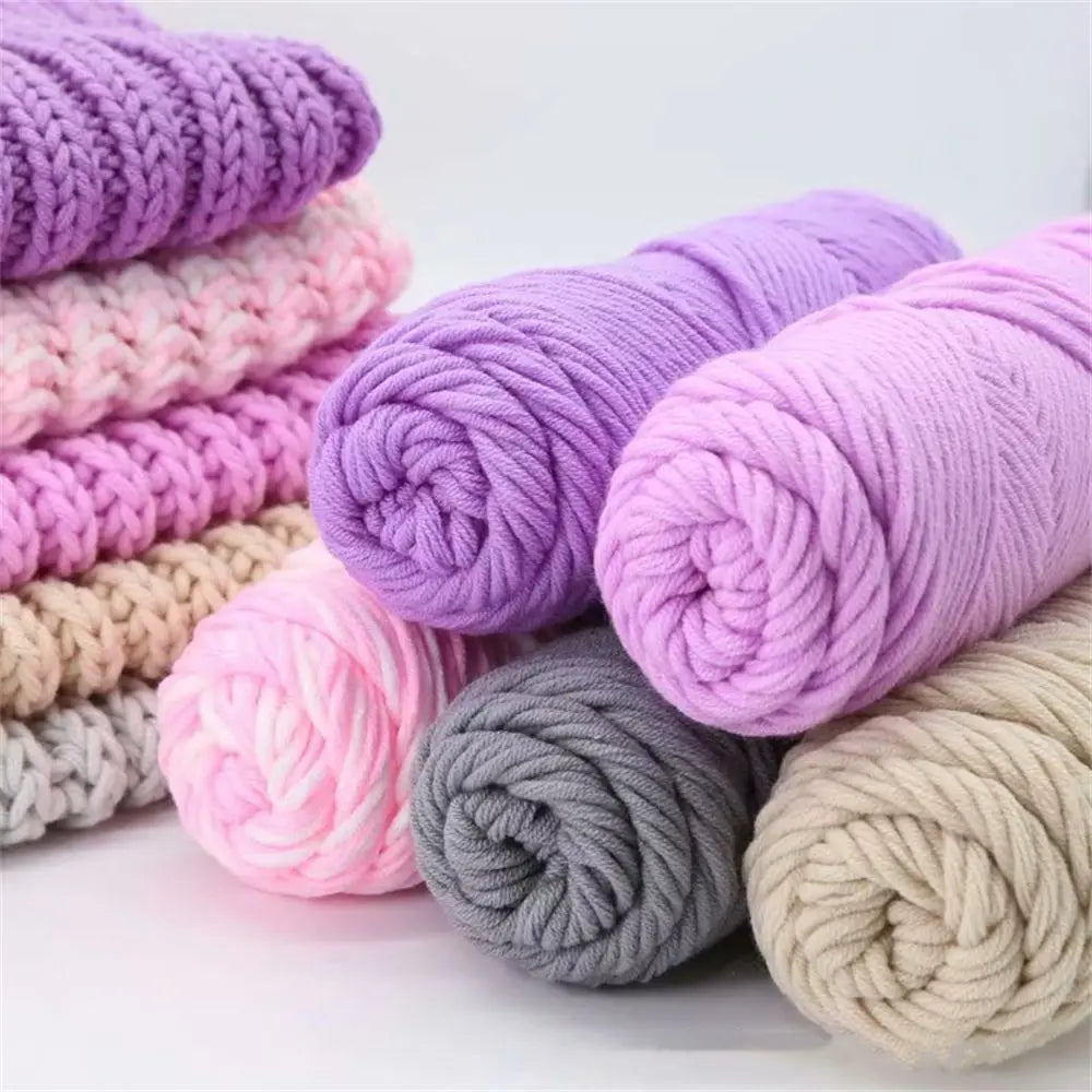 Pure Colour Series  Lover Yarn 100g Milk Cotton Yarn Woolen Yarn 8 ply Thread for Knitting Scarf Wool Handmade DIY Scarves Gift