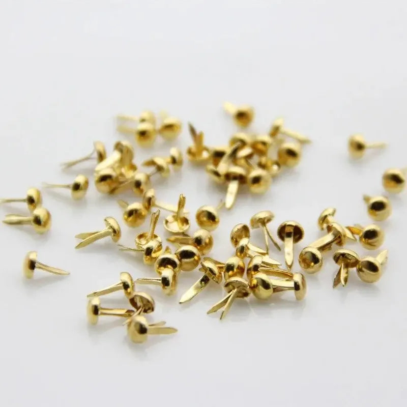 4.5MM/8MM Round Metal Mini Brads Studs Spike for Scrapbooking Embellishment Fastener DIY Handmade Craft Accessories