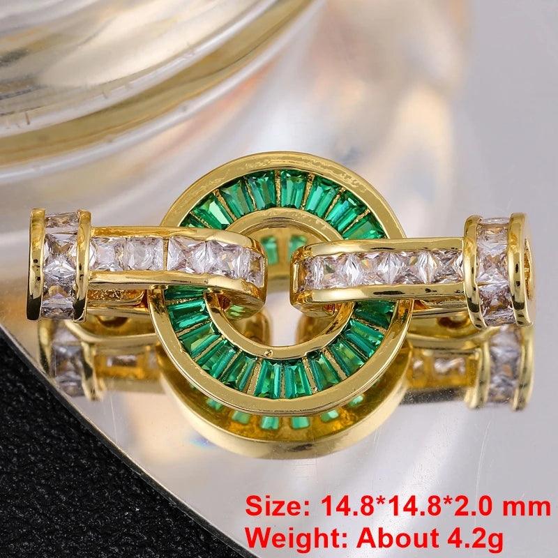 Juya 18K Real Gold Plated Decoration Oval Round Carabiner Lobster Clasp Accessories For DIY Luxury Handicraft Jewelry Making