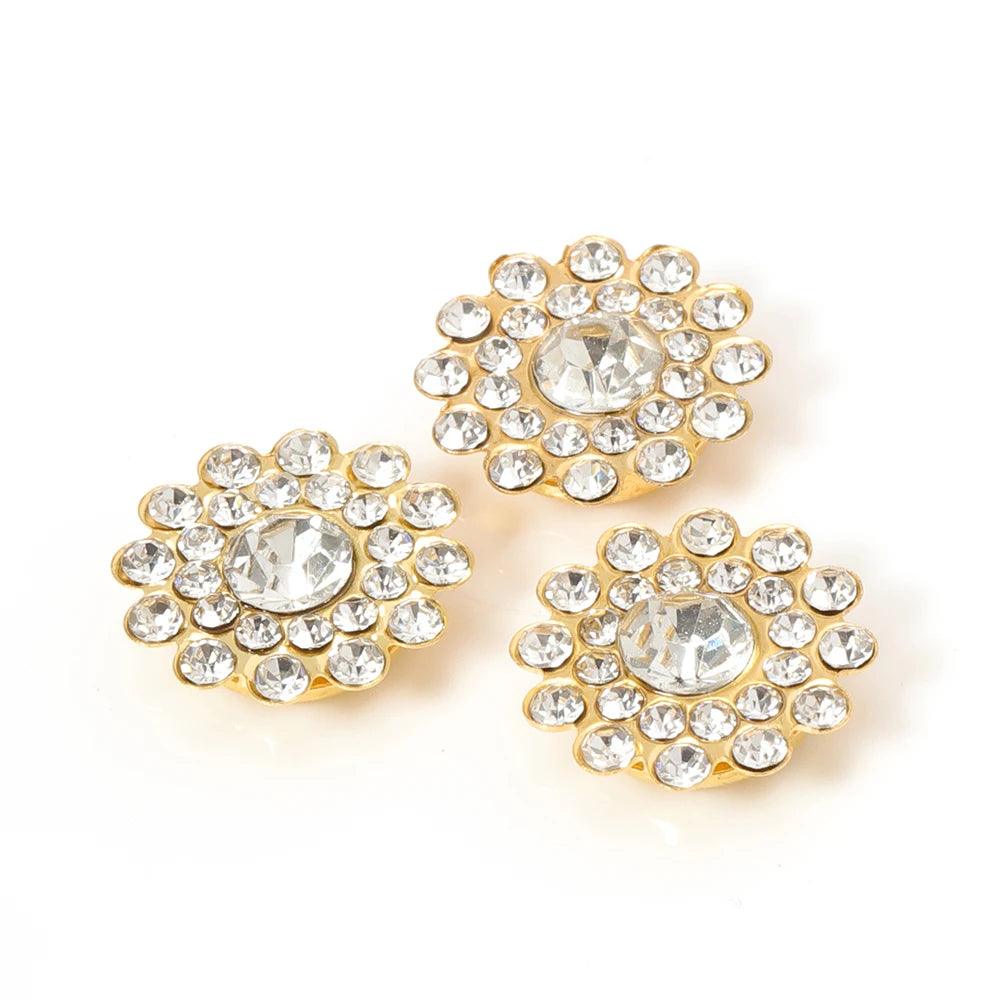 50pcs Crystal Claw Rhinestone Flatback Sewing Cabochons Bezel Beads for Jewelry Making DIY Needlework Bows