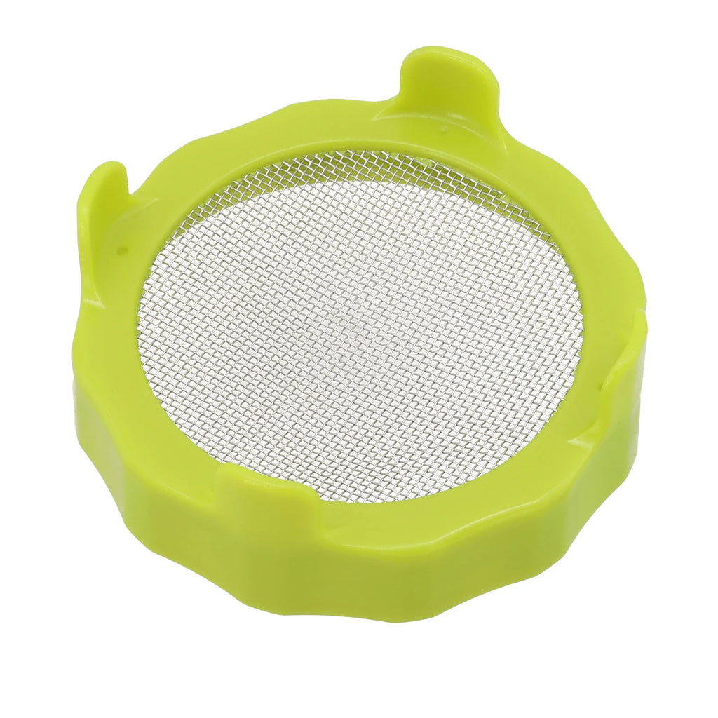 1pc Plastic Sprout Lid For Wide Mouth Jars Grow Bean Sprouts Alfalfa Salad Garden Supply Stainless Steel Mesh Design Sprout Lid