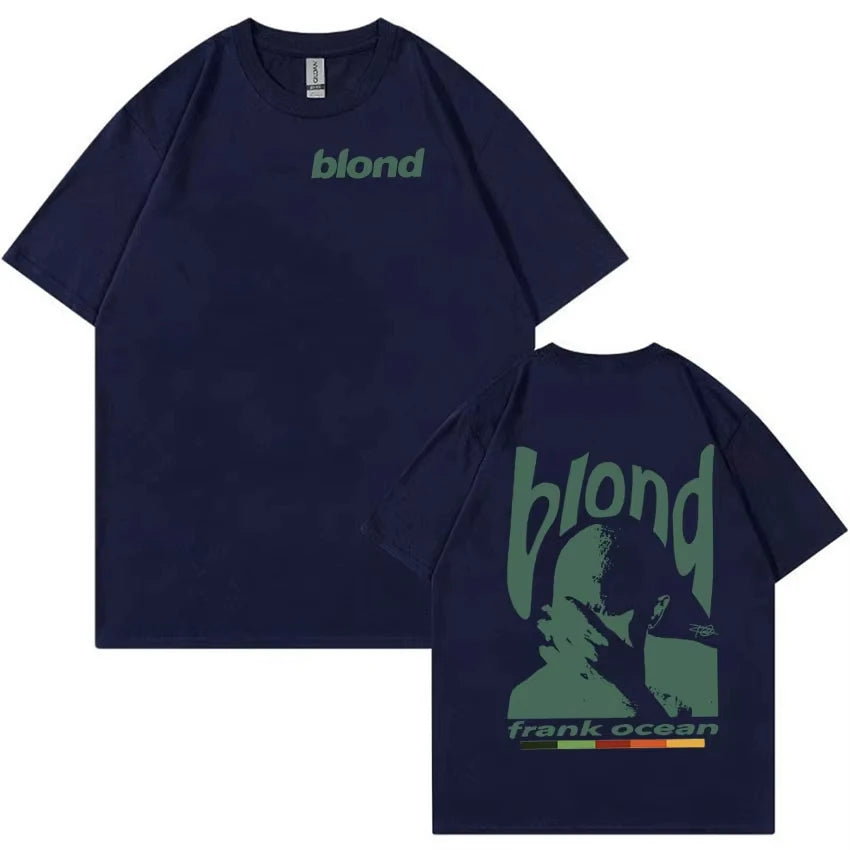Rapper Frank Retro Graphic T Shirt Men's Hip Hop Ocean Album Oversized Cotton T-Shirt Unisex Y2K Blond Fashion