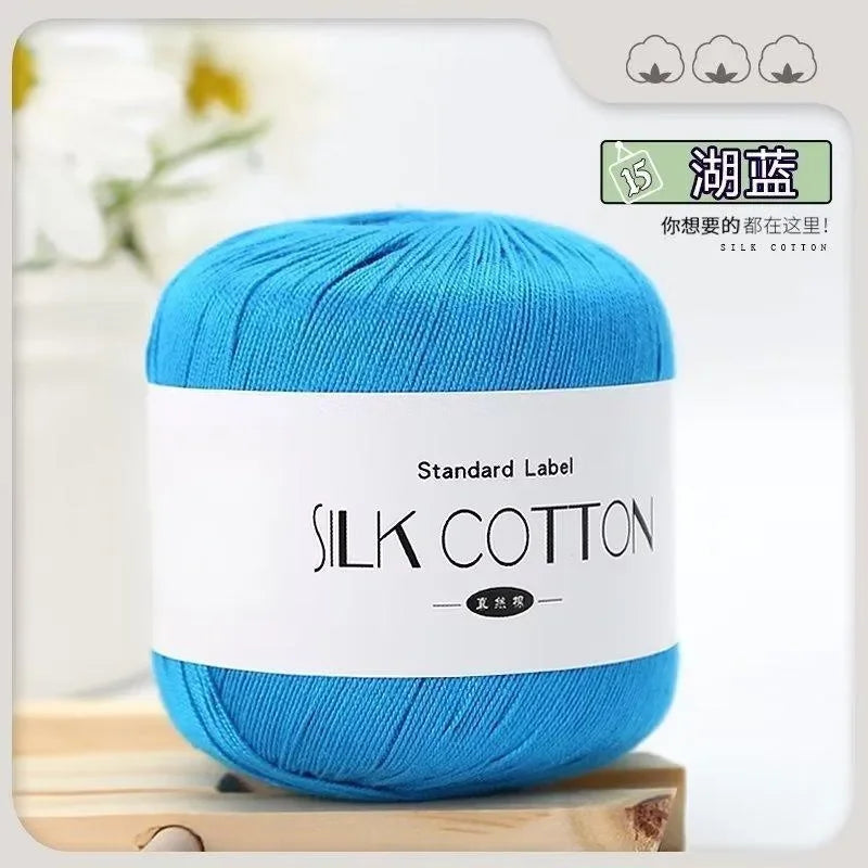 Silk Lace Cotton Milk Crochet Yarn 50g Soft Knitting Thread for Baby Hand Knitting Supplies