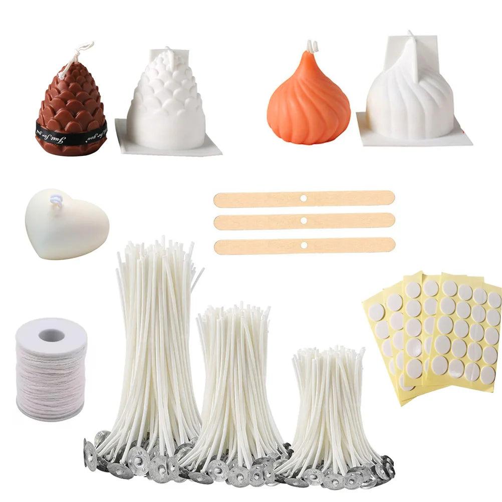 Mix Candle Material Accessories Set Candle Mould with Candle Wicks DIY Candle Crafts Kit Making Supplies  for Beginner Material - Winord