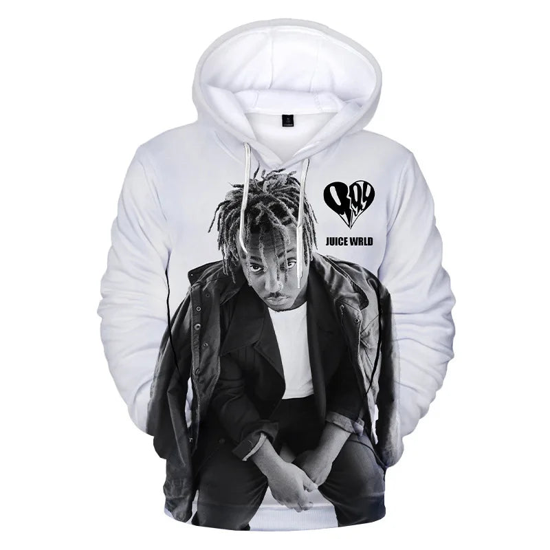 Juice WRLD Hoodies Men Women Hooded Sweatshirts Fashion Hip Hop Casual Pullovers Autumn Boys Girls Black Streetwear Juicewrld