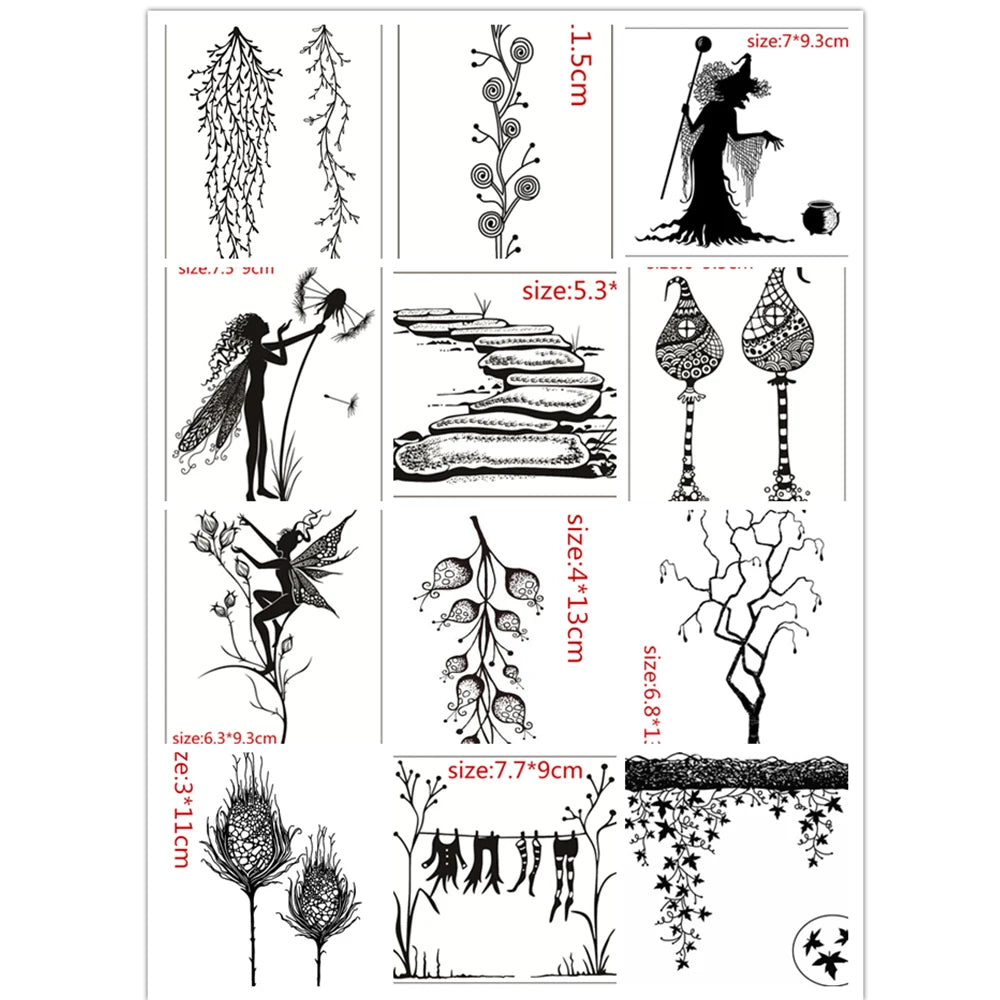 Design Transparent Silicone Clear Rubber Stamp Sheet Cling Scrapbooking DIY Cute Pattern Photo Album PaperCard Decor