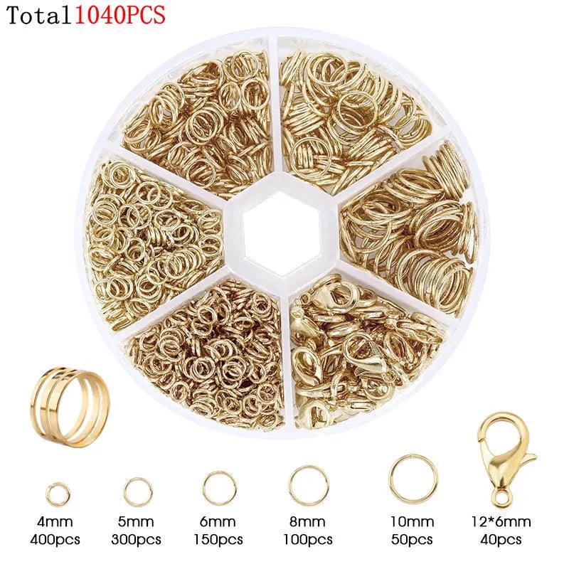 Alloy Accessories Jewelry Findings Set Earring Making Kit Lobster Clasp Open Jump Rings Repair Tools DIY Jewelry Making Supplies