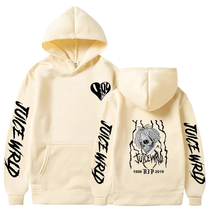 Juice WRLD Men's Women's Hooded Sweatshirt Casual Harajuku Juicewrld Hip Hop Hoodies Fall Winter Long Sleeves Fleece Streetwear