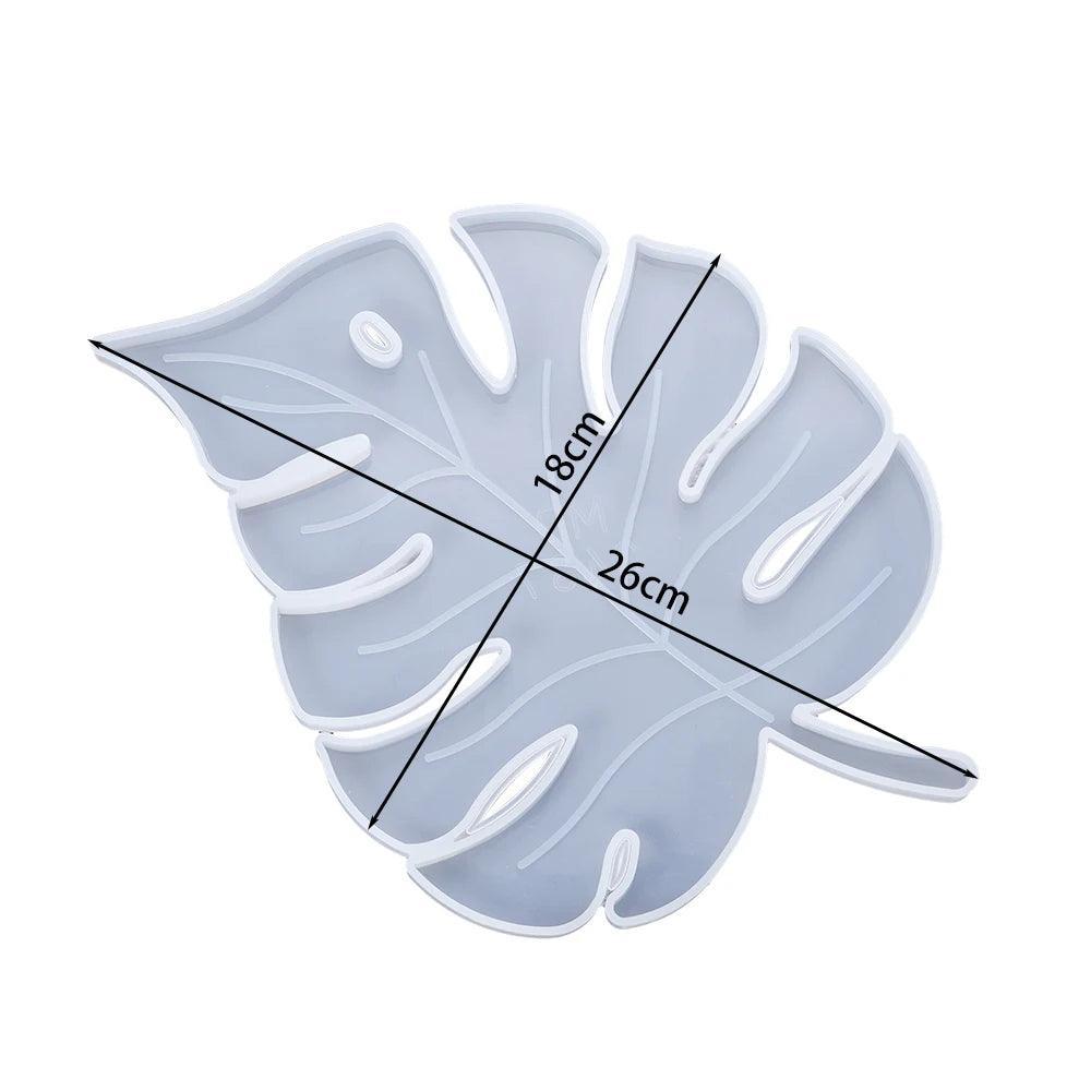 1Pcs Palm Trees Leaf Coasters Silicone Mold Maple Leaves Epoxy Resin Mould  For Hand Craft Ornamentation Home Table Decoration