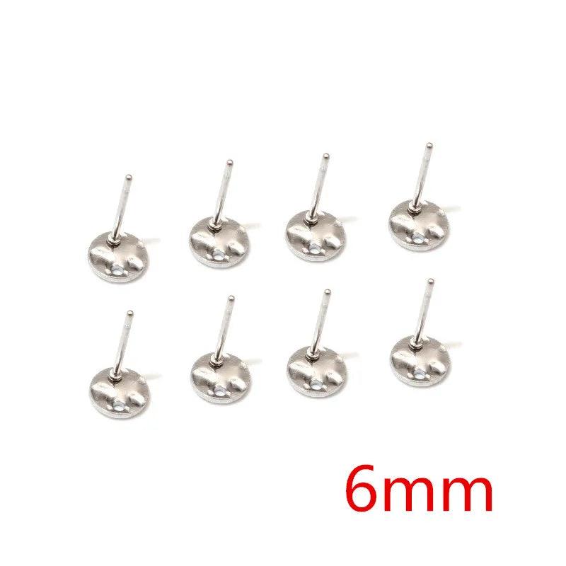 20pcs 316L Stainless Steel Geometric Earring Stud Posts Connector Fashion Styles DIY Jewelry Making Findings Accessories