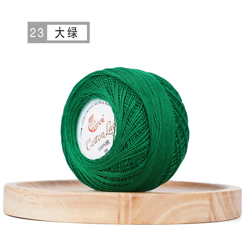 100% Cotton Mercerized Crochet Yarn 45g for Knitting and Embroidery Projects