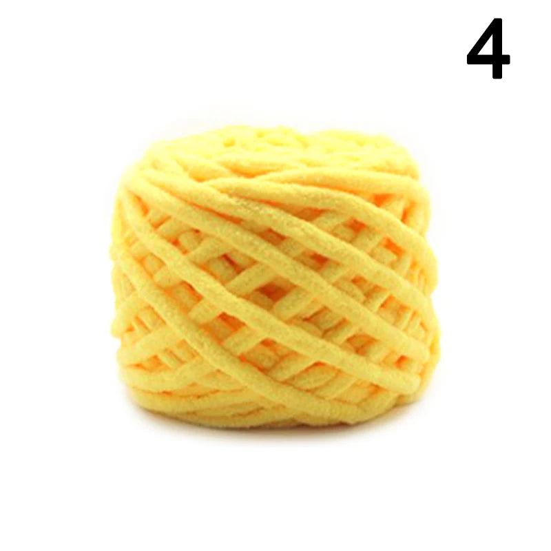 100g Chenille Knitting Chunky Yarn Soft Thick Ice Strip Line Hand Crochet Weaving Scarf Blanket Thread
