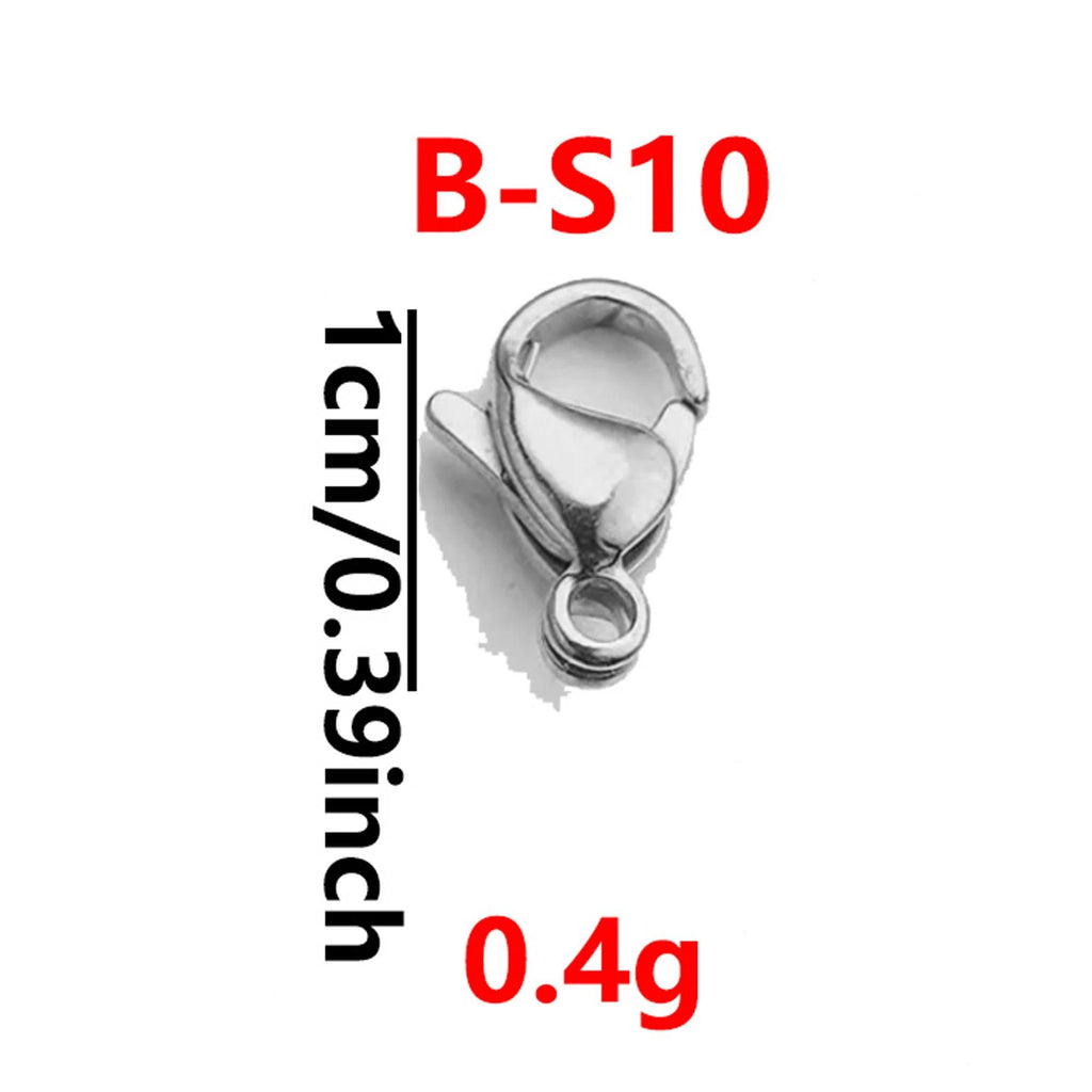 20Pcs Gold/Stainless Steel Lobster Clasps For Diy Necklace And Bracelet Jewelry End Links, Simple And Practical 0.9cm-1.5cm